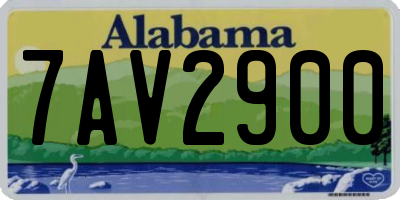 AL license plate 7AV2900