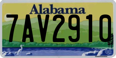 AL license plate 7AV2910