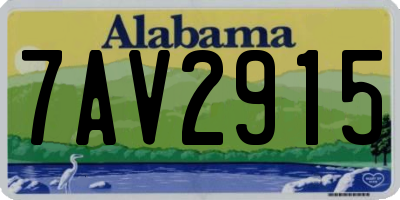 AL license plate 7AV2915