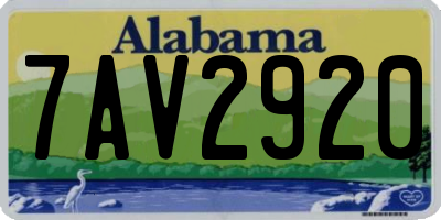 AL license plate 7AV2920
