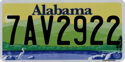 AL license plate 7AV2922