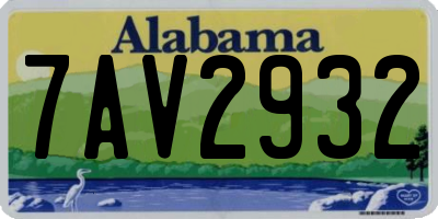 AL license plate 7AV2932