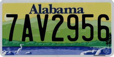 AL license plate 7AV2956