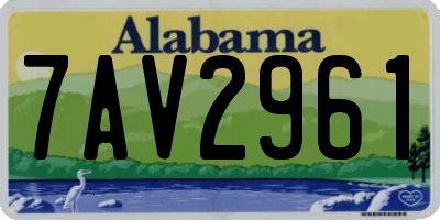AL license plate 7AV2961