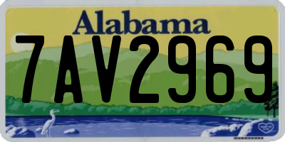 AL license plate 7AV2969