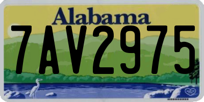 AL license plate 7AV2975