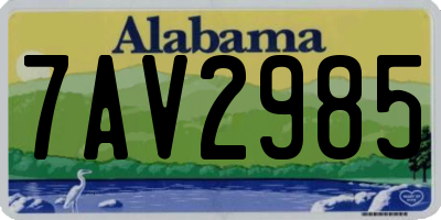 AL license plate 7AV2985