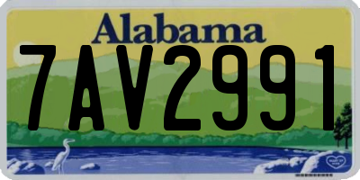 AL license plate 7AV2991