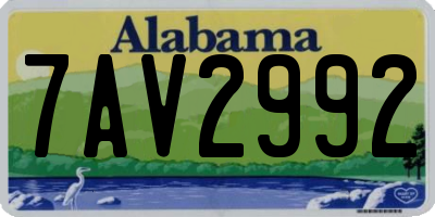 AL license plate 7AV2992