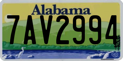 AL license plate 7AV2994