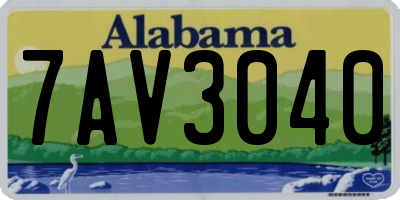 AL license plate 7AV3040