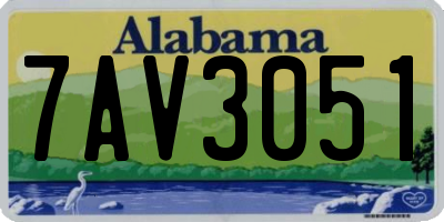 AL license plate 7AV3051