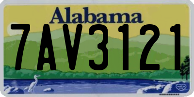AL license plate 7AV3121