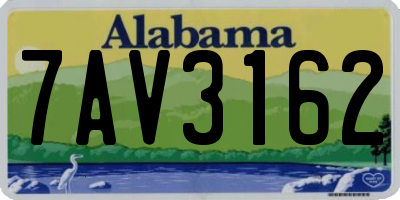 AL license plate 7AV3162