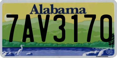 AL license plate 7AV3170