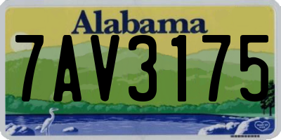 AL license plate 7AV3175