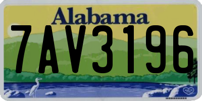 AL license plate 7AV3196
