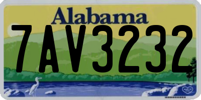 AL license plate 7AV3232