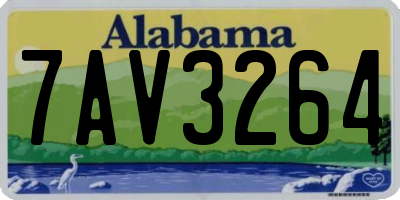 AL license plate 7AV3264