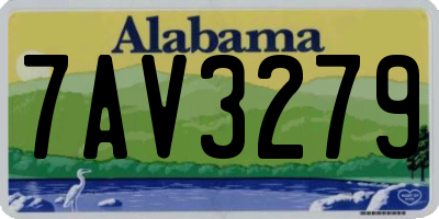 AL license plate 7AV3279