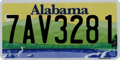 AL license plate 7AV3281