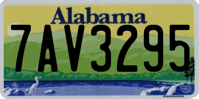 AL license plate 7AV3295