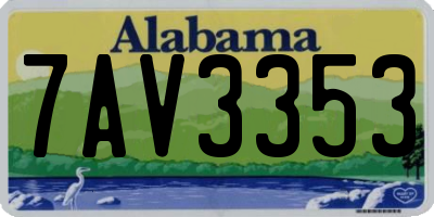 AL license plate 7AV3353