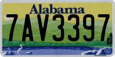 AL license plate 7AV3397