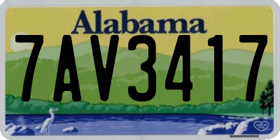AL license plate 7AV3417