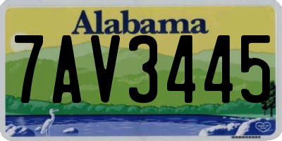 AL license plate 7AV3445