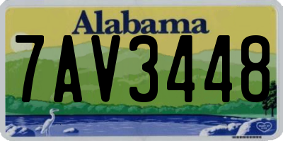 AL license plate 7AV3448