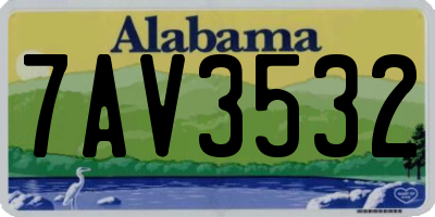 AL license plate 7AV3532