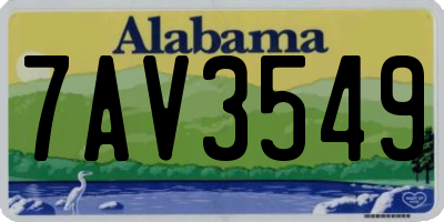 AL license plate 7AV3549