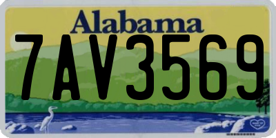 AL license plate 7AV3569