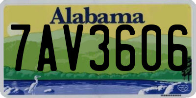 AL license plate 7AV3606