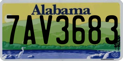 AL license plate 7AV3683