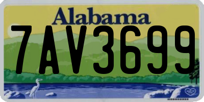 AL license plate 7AV3699