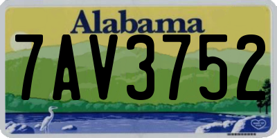 AL license plate 7AV3752