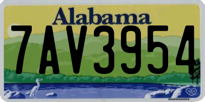 AL license plate 7AV3954