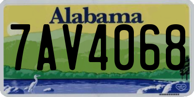 AL license plate 7AV4068