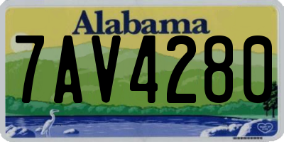 AL license plate 7AV4280