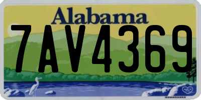 AL license plate 7AV4369