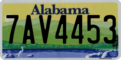 AL license plate 7AV4453