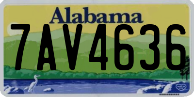 AL license plate 7AV4636