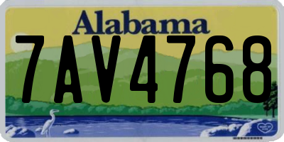 AL license plate 7AV4768
