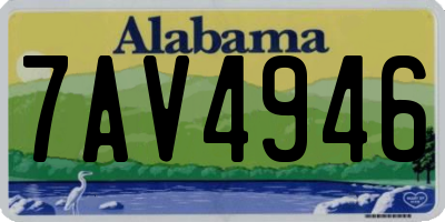 AL license plate 7AV4946