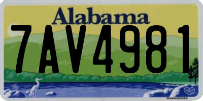 AL license plate 7AV4981