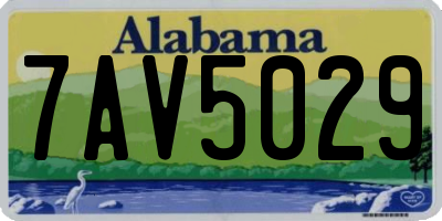AL license plate 7AV5029