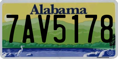 AL license plate 7AV5178