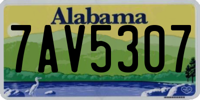 AL license plate 7AV5307